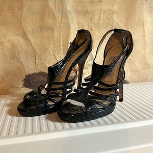 Jimmy Choo shoes Edalene, Textured Patent, Black, 36.1/2 Good condition